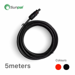 4mm Pure Copper Black Solar Panel Cable with Connector (5 Meters)