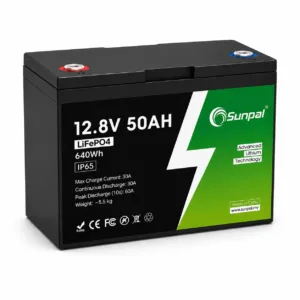 Sunpal 12V 50Ah LiFePO4 Lithium Battery – Deep Cycle, Smart BMS