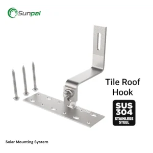 Solar Tile Roof Hook - SUS304 with Spandek Screws