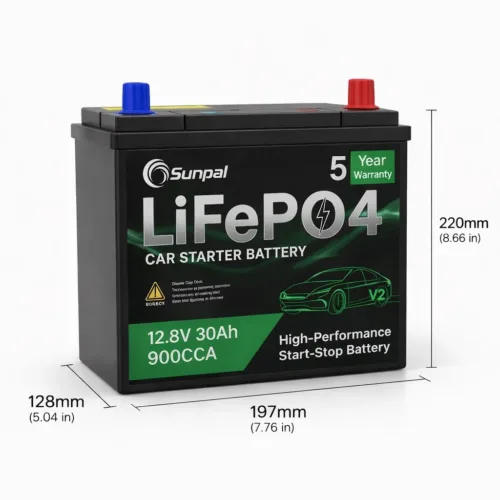 Sunpal 12V 30Ah LiFePO4 Lithium Car Battery 900cca High Performance Starter Battery Malaysia