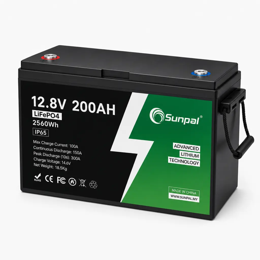Sunpal 12v 200ah Lifepo4 Deep Cycle Lithium Battery