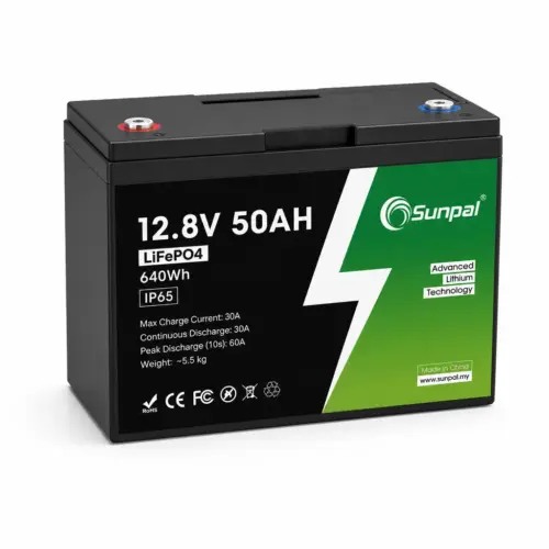 Sunpal 12v 50ah Lifepo4 Lithium Battery Deep Cycle Smart Bms 1