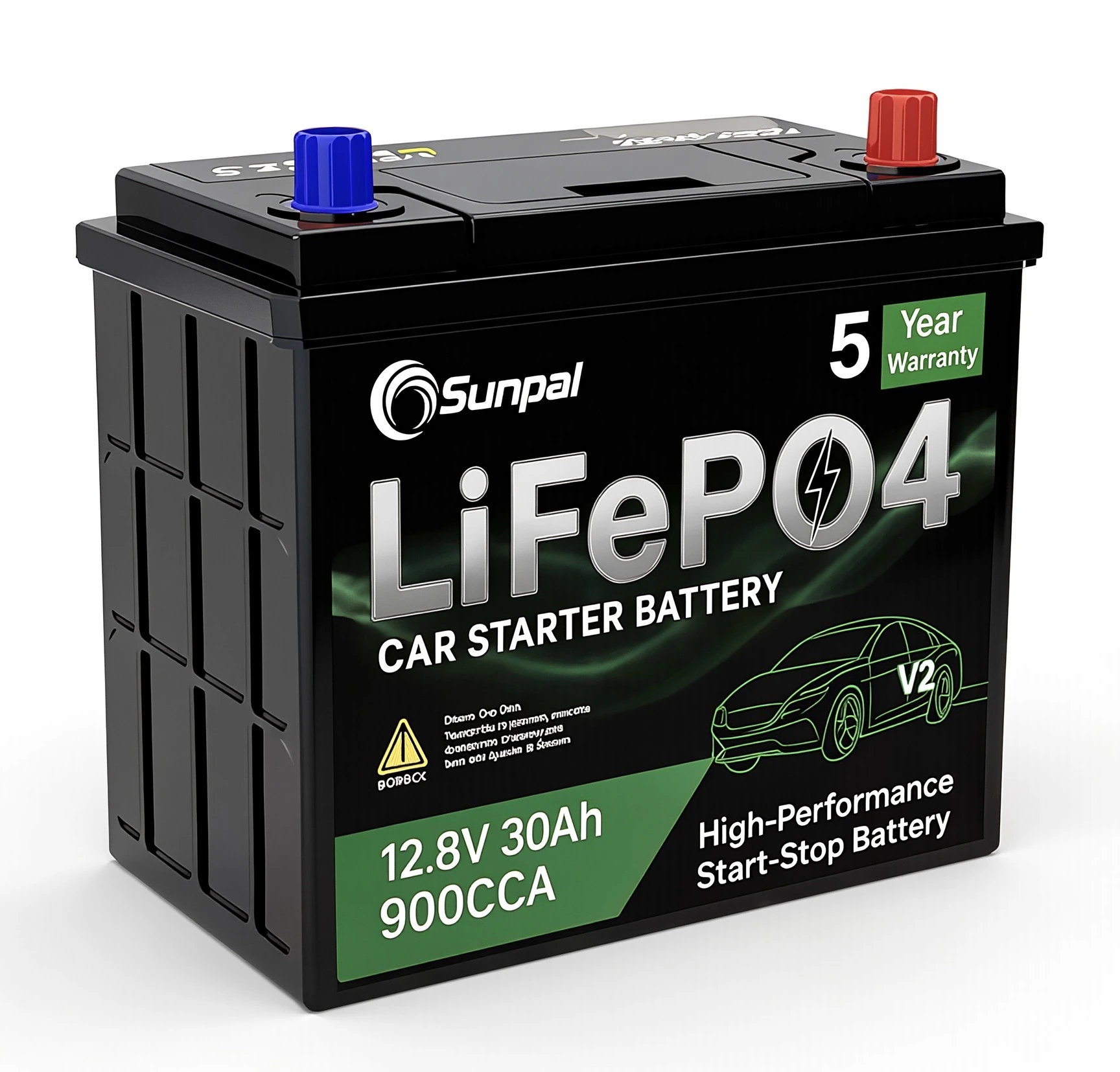 Sunpal 12V 30Ah LiFePO4 Lithium Car Battery 900cca High Performance Starter Battery Malaysia