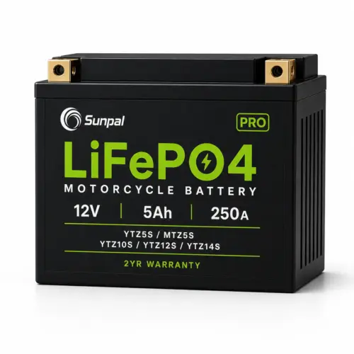 Sunpal LiFePO4 Pro Motorcycle Battery 12V 5Ah Ytz5s Replacement Fits Ytz10s Ytz12s Ytz14s Malaysia