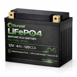 Sunpal 12V LiFePO4 Motorcycle Battery YTZ5S MTZ5S Replacement