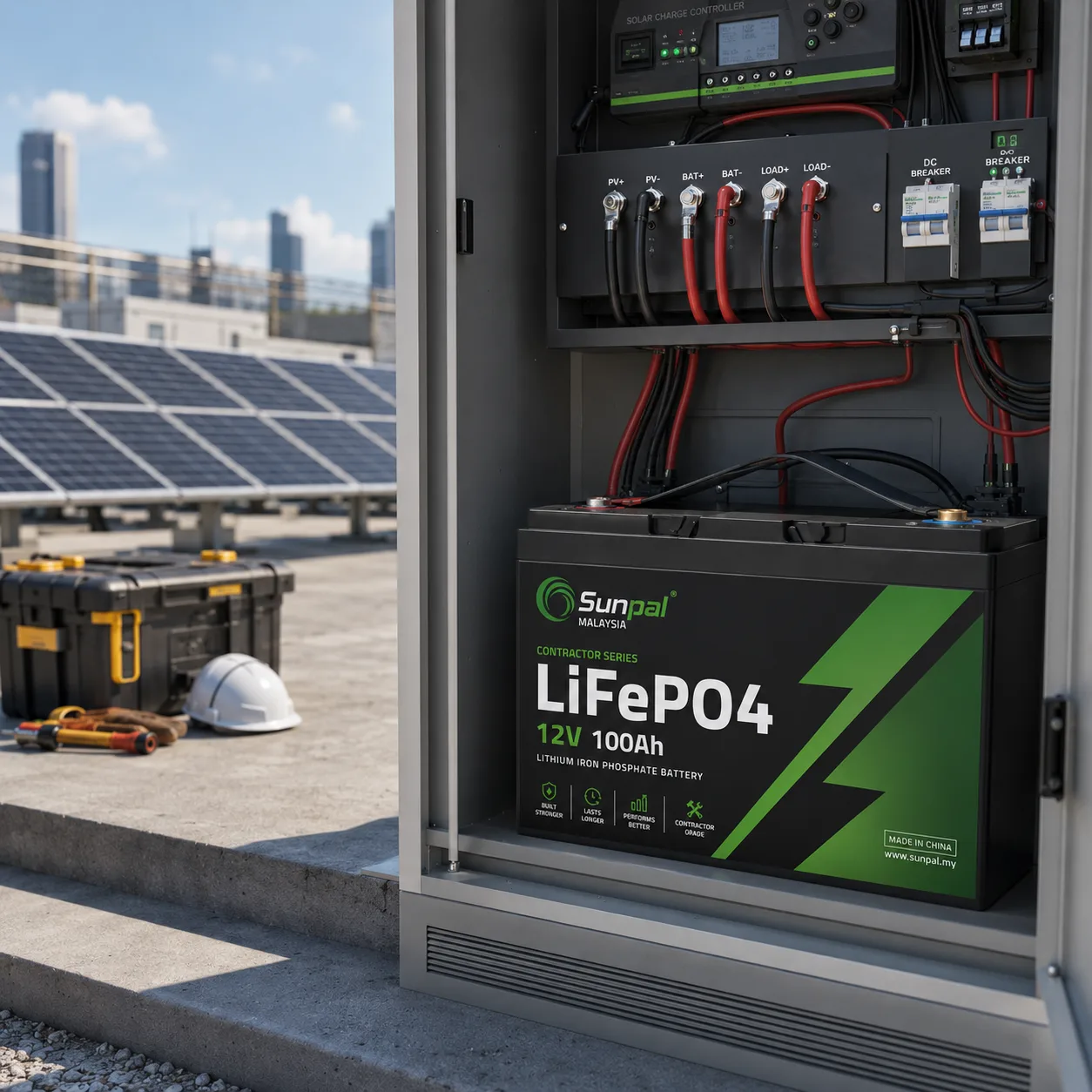 Sunpal 12V 100Ah LiFePO4 Contractor Series Battery Malaysia